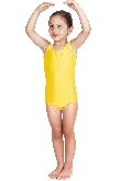 BODY DANZA LYCRA SMANICATO GIALLO BABY